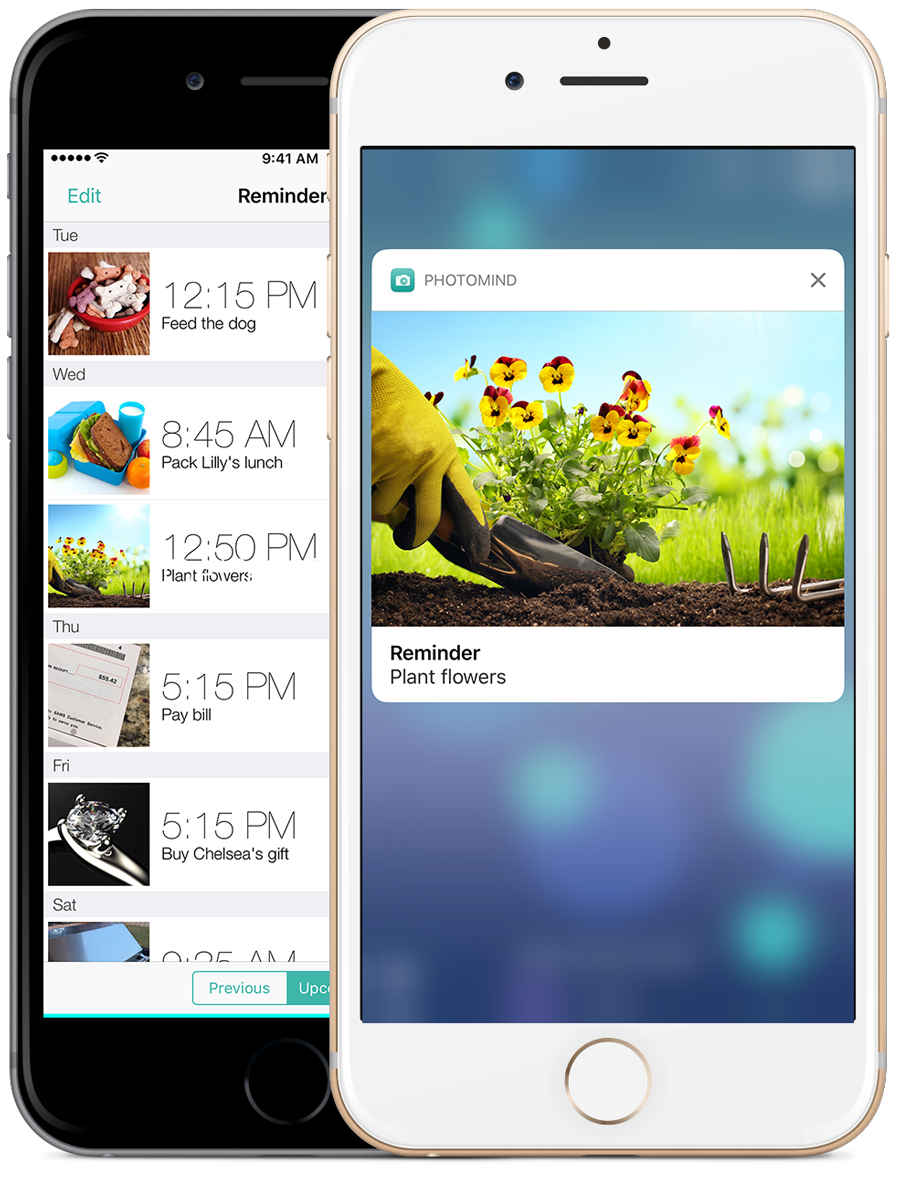 PhotoMind on an iPhone
